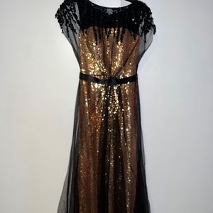 Black and Gold sequince ball gown